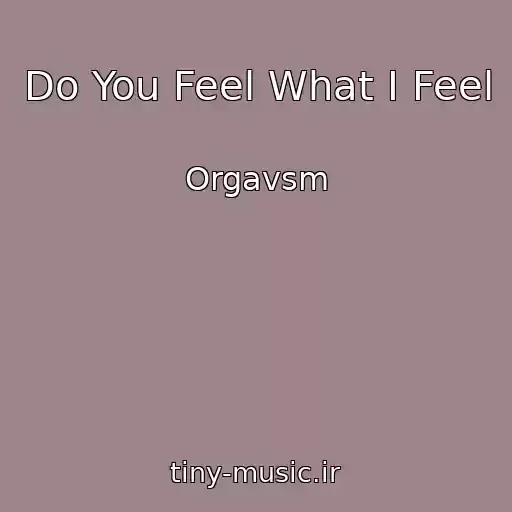 کاور آهنگ Do You Feel What I Feel از Orgavsm