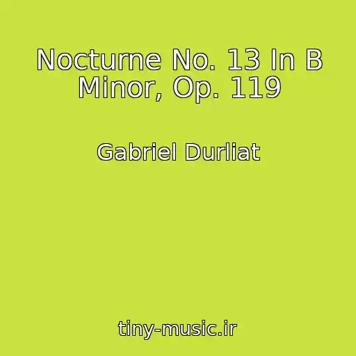 کاور آهنگ Nocturne No. 13 In B Minor, Op. 119 از Gabriel Durliat