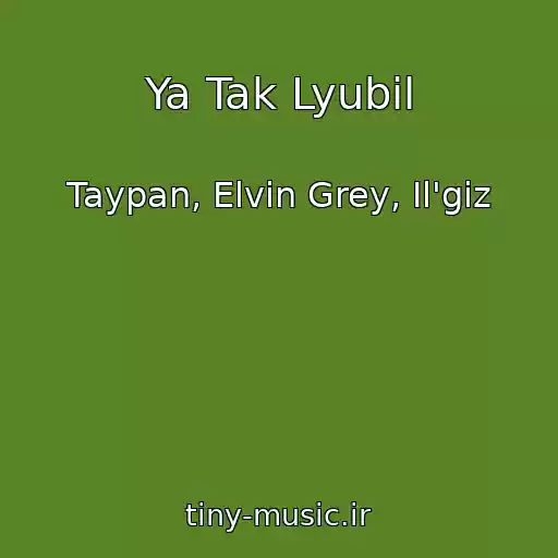 کاور آهنگ Ya Tak Lyubil از Taypan, Elvin Grey, Il'giz