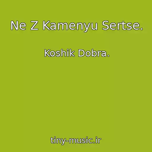 کاور آهنگ Ne Z Kamenyu Sertse. از Koshik Dobra.