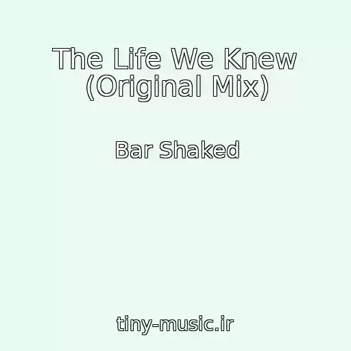 کاور آهنگ The Life We Knew (Original Mix) از Bar Shaked
