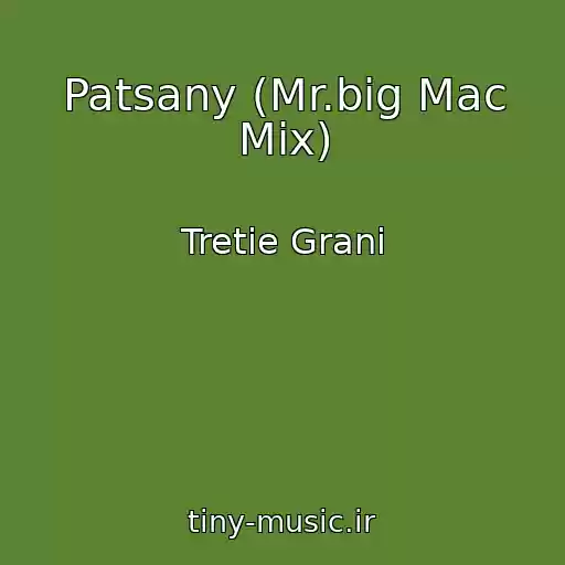 کاور آهنگ Patsany (Mr.big Mac Mix) از Tretie Grani