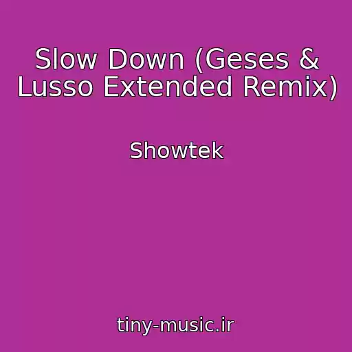 کاور آهنگ Slow Down (Geses & Lusso Extended Remix) از Showtek