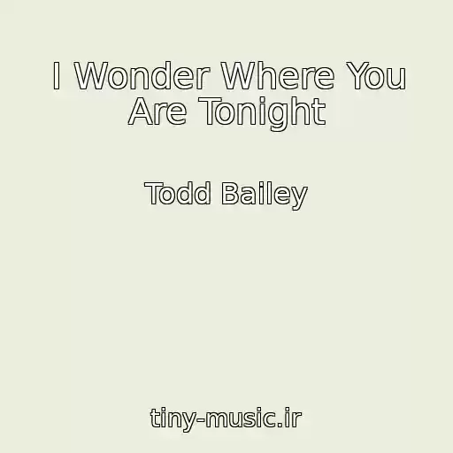 کاور آهنگ I Wonder Where You Are Tonight از Todd Bailey