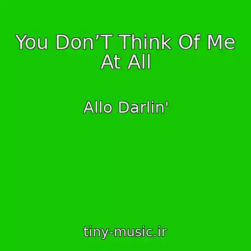 کاور آهنگ You Don’T Think Of Me At All از Allo Darlin'