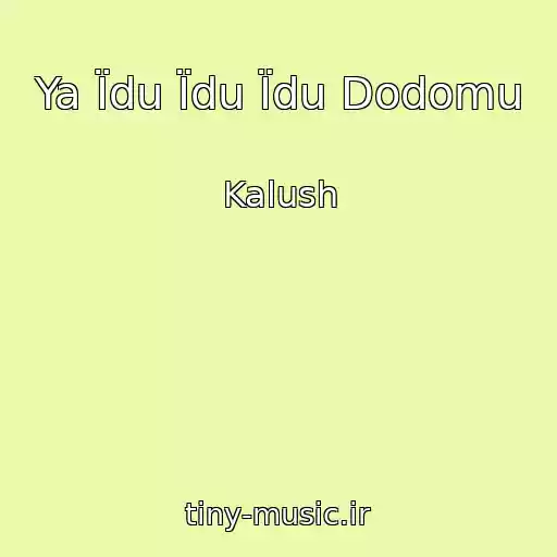 کاور آهنگ Ya Їdu Їdu Їdu Dodomu از Kalush