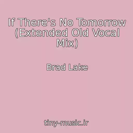 کاور آهنگ If There's No Tomorrow (Extended Old Vocal Mix) از Brad Lake