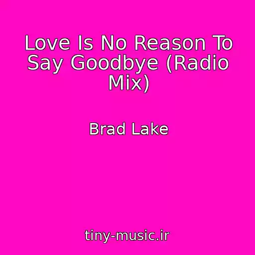 کاور آهنگ Love Is No Reason To Say Goodbye (Radio Mix) از Brad Lake