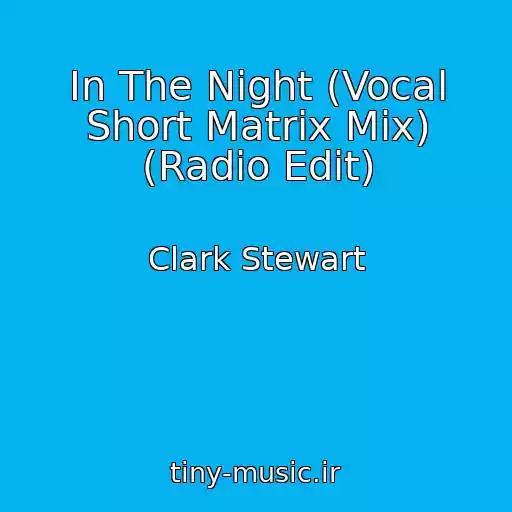 کاور آهنگ In The Night (Vocal Short Matrix Mix) (Radio Edit) از Clark Stewart