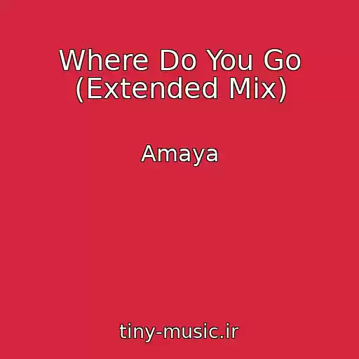 کاور آهنگ Where Do You Go (Extended Mix) از Amaya