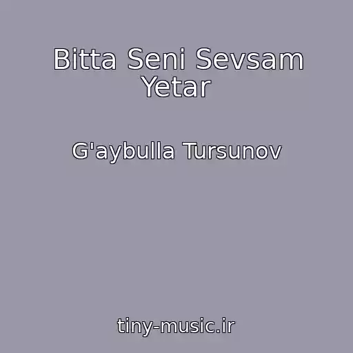 کاور آهنگ Bitta Seni Sevsam Yetar از G'aybulla Tursunov