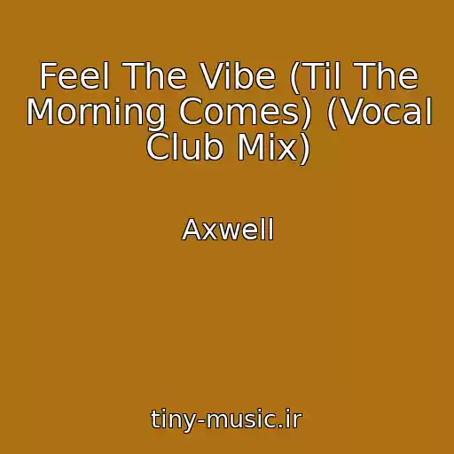 کاور آهنگ Feel The Vibe (Til The Morning Comes) (Vocal Club Mix) از Axwell