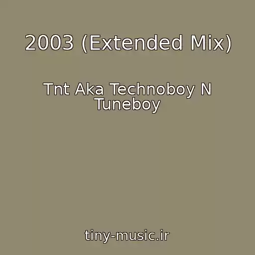 کاور آهنگ 2003 (Extended Mix) از Tnt Aka Technoboy N Tuneboy