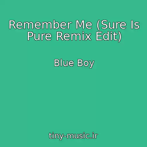 کاور آهنگ Remember Me (Sure Is Pure Remix Edit) از Blue Boy