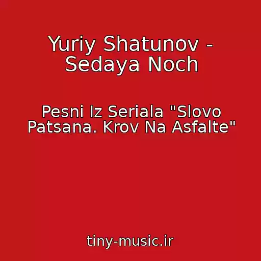 کاور آهنگ Yuriy Shatunov - Sedaya Noch از Pesni Iz Seriala "Slovo Patsana. Krov Na Asfalte"