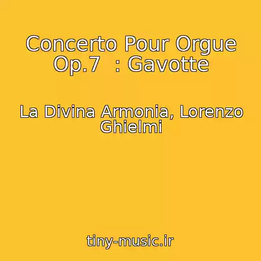 کاور آهنگ Concerto Pour Orgue Op.7  : Gavotte از La Divina Armonia, Lorenzo Ghielmi
