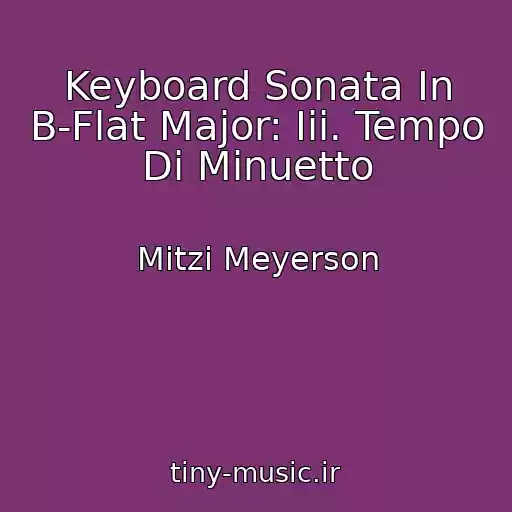 کاور آهنگ Keyboard Sonata In B-Flat Major: Iii. Tempo Di Minuetto از Mitzi Meyerson