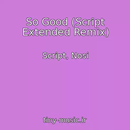کاور آهنگ So Good (Script Extended Remix) از Script, Nosi