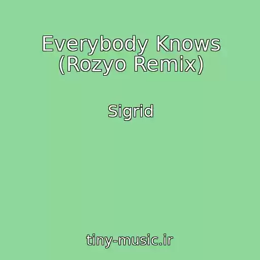 کاور آهنگ Everybody Knows (Rozyo Remix) از Sigrid