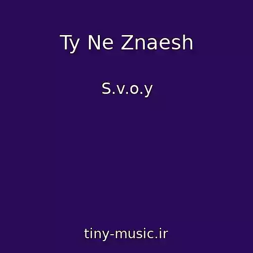 کاور آهنگ Ty Ne Znaesh از S.v.o.y