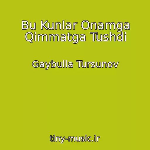 کاور آهنگ Bu Kunlar Onamga Qimmatga Tushdi از Gaybulla Tursunov