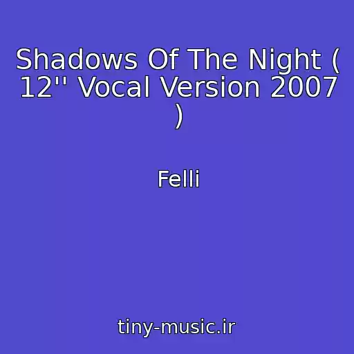 کاور آهنگ Shadows Of The Night ( 12'' Vocal Version 2007 ) از Felli