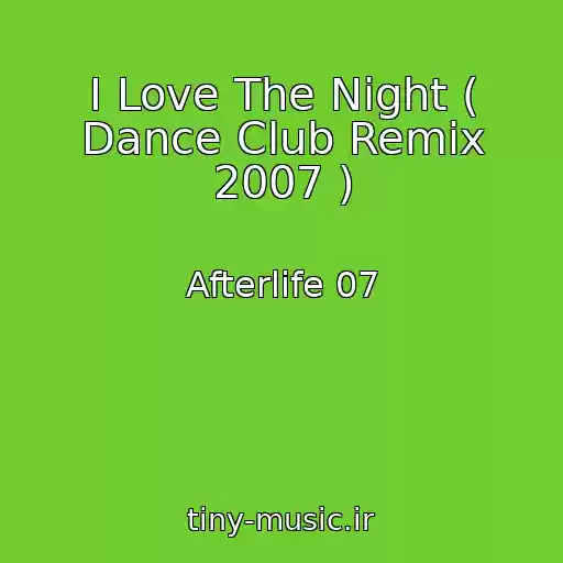 کاور آهنگ I Love The Night ( Dance Club Remix 2007 ) از Afterlife 07
