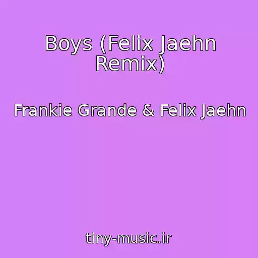 کاور آهنگ Boys (Felix Jaehn Remix) از Frankie Grande & Felix Jaehn