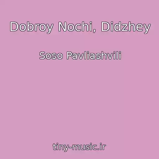 کاور آهنگ Dobroy Nochi, Didzhey از Soso Pavliashvili