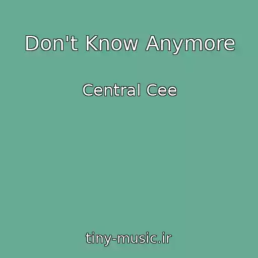کاور آهنگ Don't Know Anymore از Central Cee
