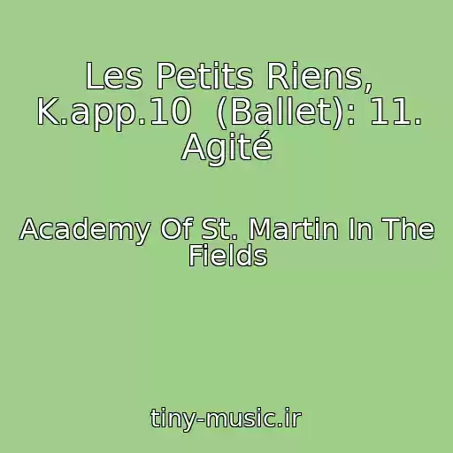 کاور آهنگ Les Petits Riens, K.app.10  (Ballet): 11. Agité از Academy Of St. Martin In The Fields