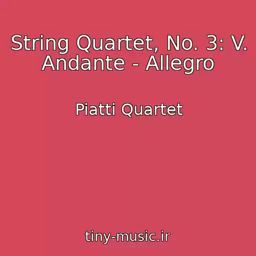 کاور آهنگ String Quartet, No. 3: V. Andante - Allegro از Piatti Quartet