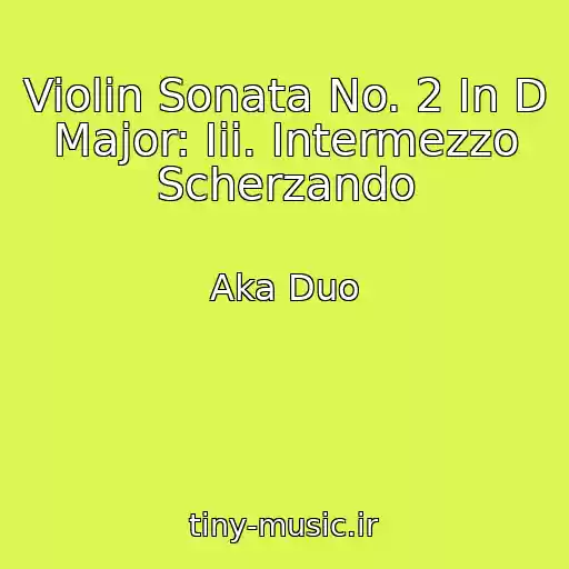 کاور آهنگ Violin Sonata No. 2 In D Major: Iii. Intermezzo Scherzando از Aka Duo