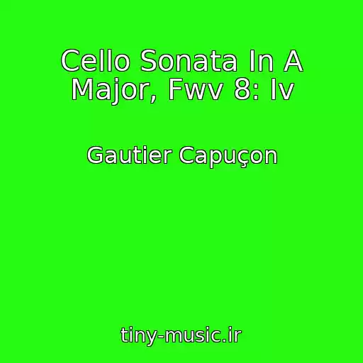 کاور آهنگ Cello Sonata In A Major, Fwv 8: Iv از Gautier Capuçon