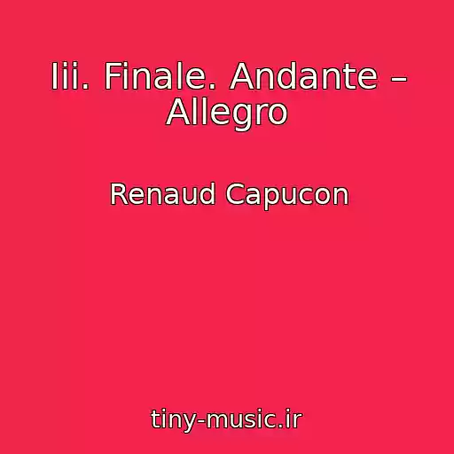 کاور آهنگ Iii. Finale. Andante – Allegro از Renaud Capucon