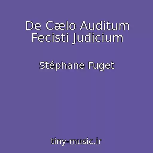 کاور آهنگ De Cælo Auditum Fecisti Judicium از Stéphane Fuget
