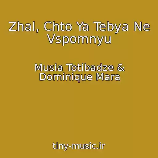 کاور آهنگ Zhal, Chto Ya Tebya Ne Vspomnyu از Musia Totibadze & Dominique Mara