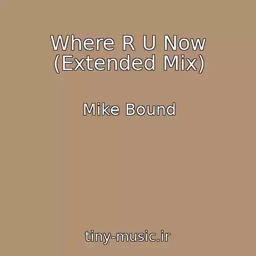 کاور آهنگ Where R U Now (Extended Mix) از Mike Bound