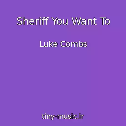 کاور آهنگ Sheriff You Want To از Luke Combs