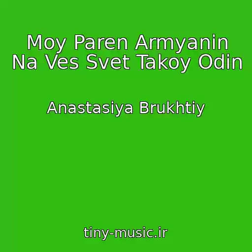 کاور آهنگ Moy Paren Armyanin Na Ves Svet Takoy Odin از Anastasiya Brukhtiy