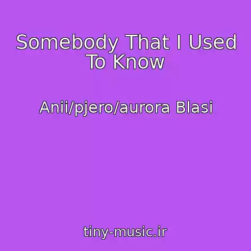 کاور آهنگ Somebody That I Used To Know از Anii/pjero/aurora Blasi