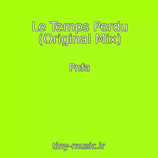 کاور آهنگ Le Temps Perdu (Original Mix) از Pnfa