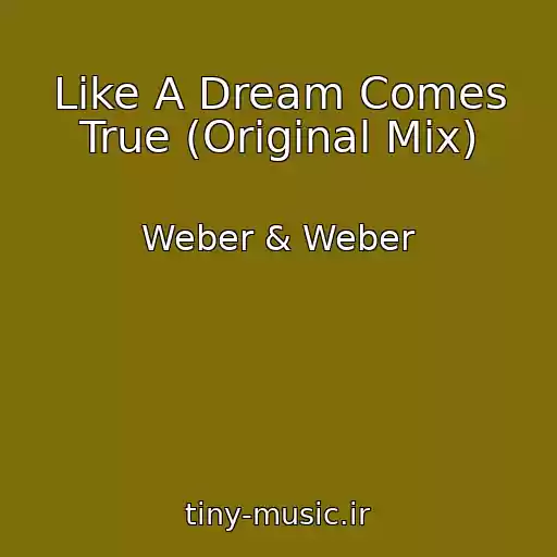 کاور آهنگ Like A Dream Comes True (Original Mix) از Weber & Weber
