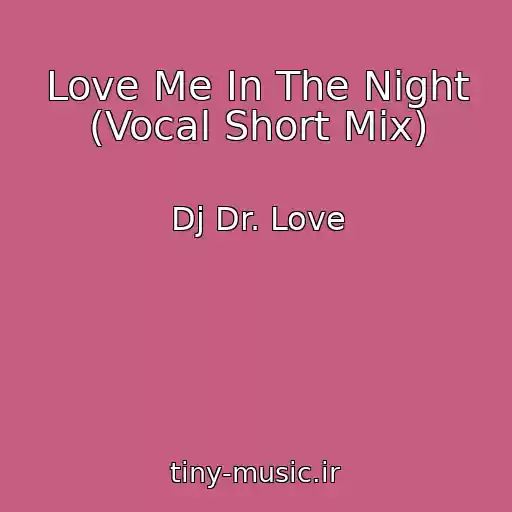 کاور آهنگ Love Me In The Night (Vocal Short Mix) از Dj Dr. Love