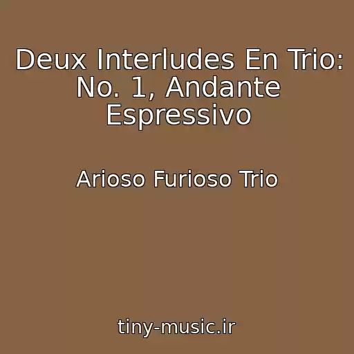 کاور آهنگ Deux Interludes En Trio: No. 1, Andante Espressivo از Arioso Furioso Trio