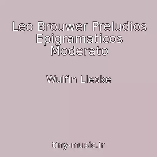 کاور آهنگ Leo Brouwer Preludios Epigramaticos Moderato از Wulfin Lieske