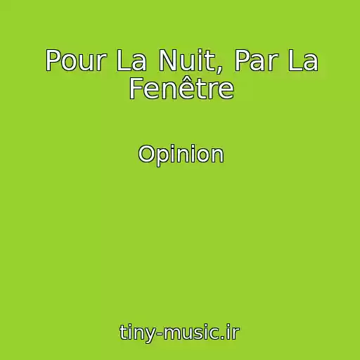 کاور آهنگ Pour La Nuit, Par La Fenêtre از Opinion