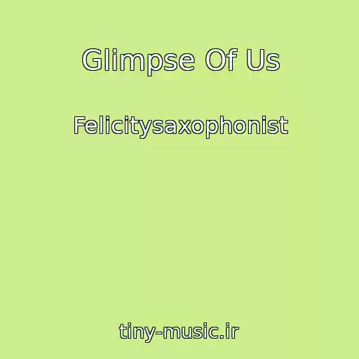 کاور آهنگ Glimpse Of Us از Felicitysaxophonist
