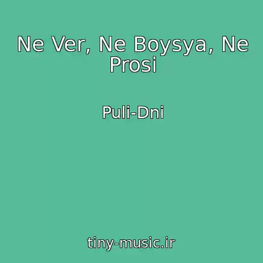 کاور آهنگ Ne Ver, Ne Boysya, Ne Prosi از Puli-Dni