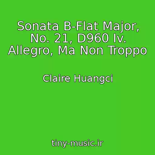 کاور آهنگ Sonata B-Flat Major, No. 21, D960 Iv. Allegro, Ma Non Troppo از Claire Huangci